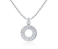 Round Silver Necklace SPE-2155